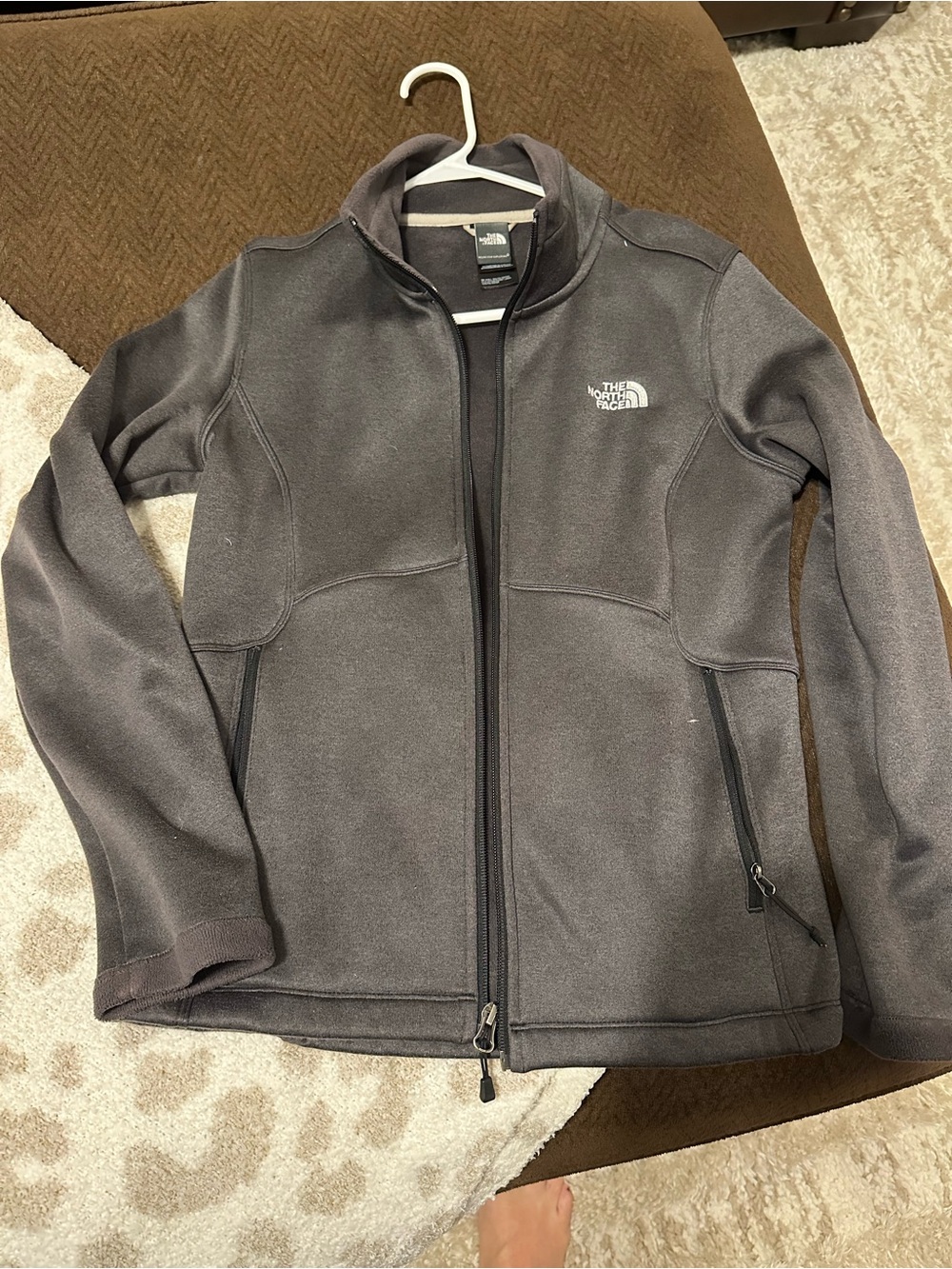 The North Face Women's Charcoal Gray Full-Zip Fleece Jacket